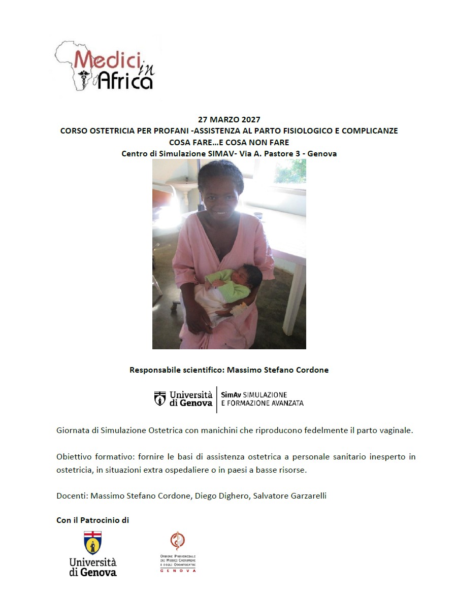 Corso Ostetricia Medici in africa 2026